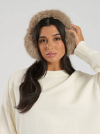 Fluffy Beige Faux Fur Ear Muffs – South Beach