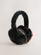 Black Plaid Ear Muffs