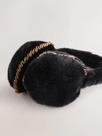 Black Plaid Ear Muffs