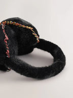 Black Plaid Ear Muffs