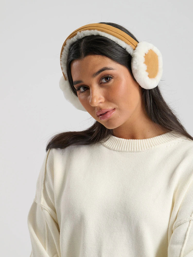 South Beach Genuine Sheepskin Ear Muffs