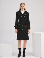 Classic relaxed trench coat with a waist tie