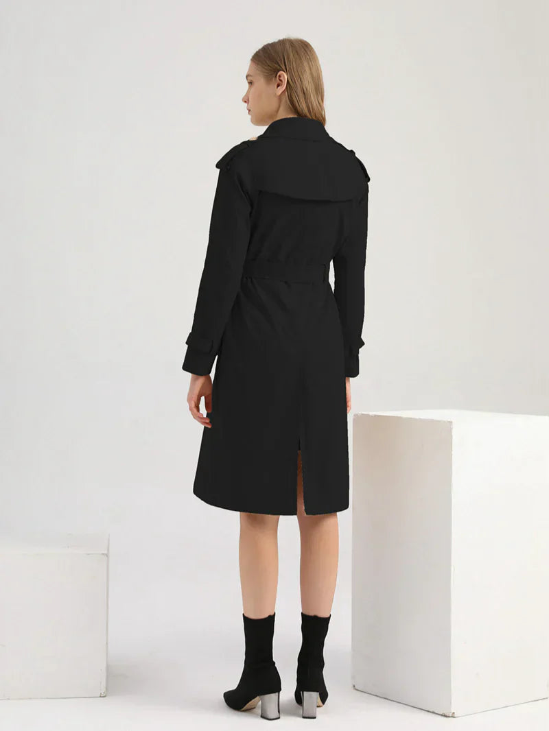 Classic relaxed trench coat with a waist tie