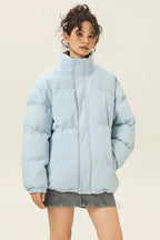 FREYA | REVERSIBLE DOWN JACKET WITH PLAID LINING