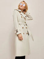 Elegant classic long trench coat