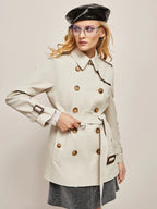 Spring stylish short trench coat
