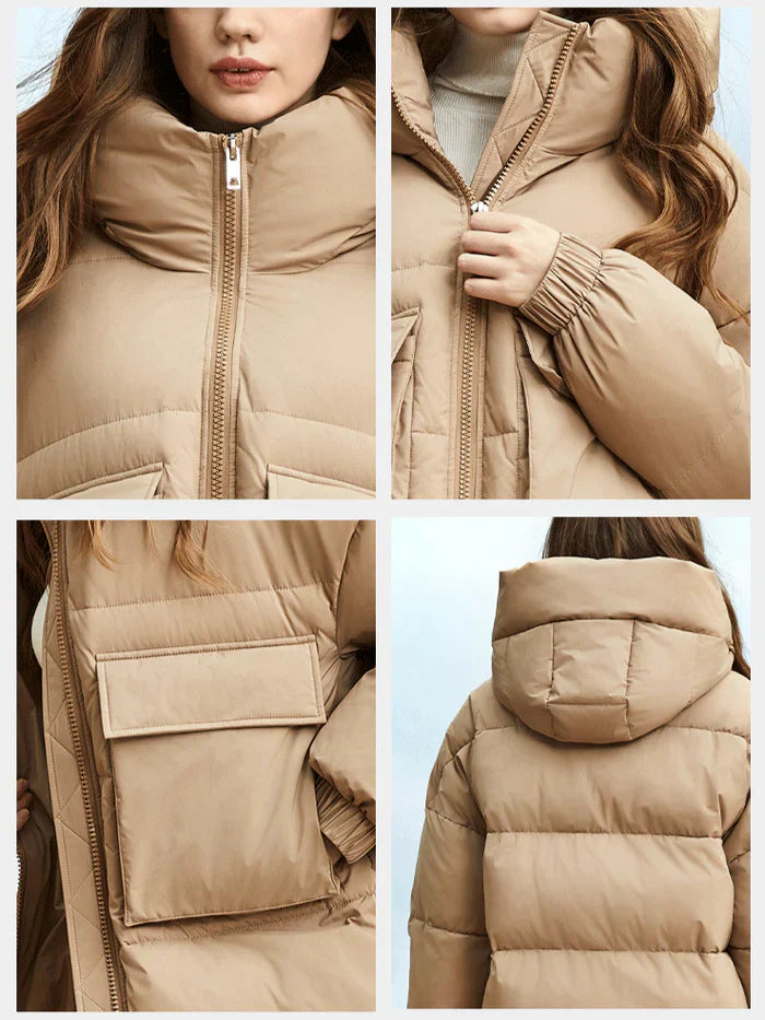 ISADORA | LONG DOWN COAT WITH A SPACIOUS HOOD