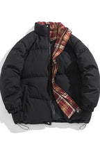 FREYA | REVERSIBLE DOWN JACKET WITH PLAID LINING