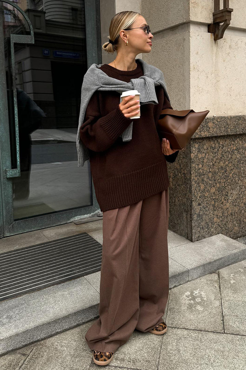 ISLA | OVERSIZED SWEATER WITH ROUND NECKLINE