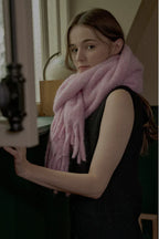 Cozy, soft, fluffy scarf