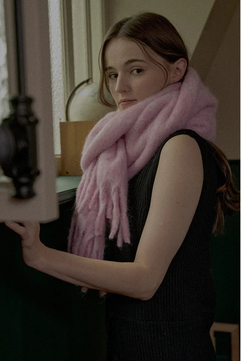 Cozy, soft, fluffy scarf