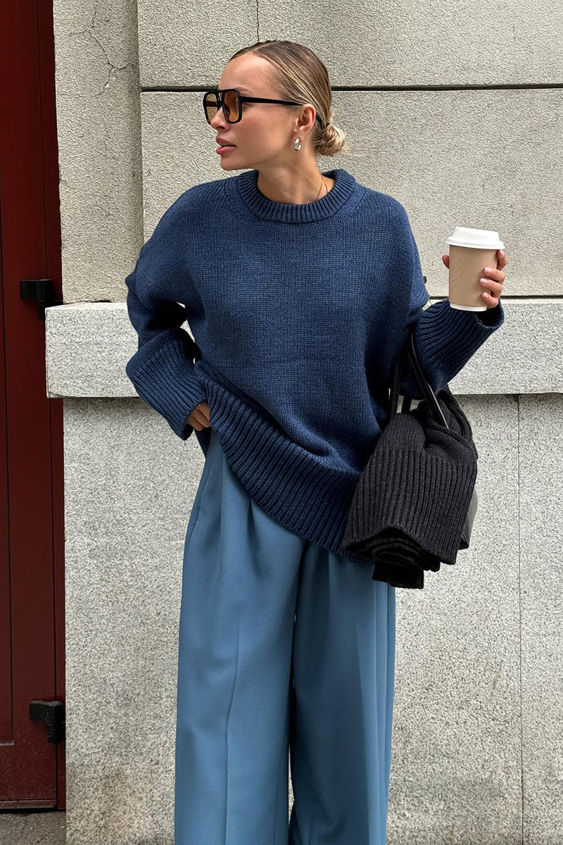ISLA | OVERSIZED SWEATER WITH ROUND NECKLINE