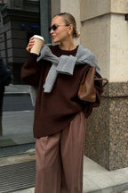 ISLA | OVERSIZED SWEATER WITH ROUND NECKLINE