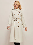 Elegant classic long trench coat