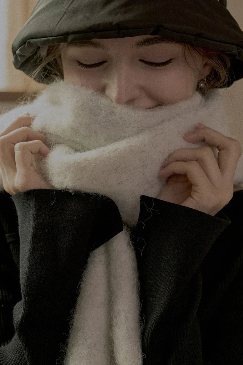 Cozy, soft, fluffy scarf