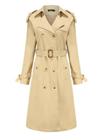 Classic relaxed trench coat with a waist tie