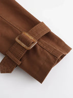 Classic relaxed trench coat with a waist tie