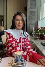 CAMILLA | LOOSE KNIT SWEATER WITH ANIMAL PRINT