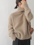 SOLENE LUXE | THICK HIGH-COLLAR SWEATER IN KOREAN STYLE