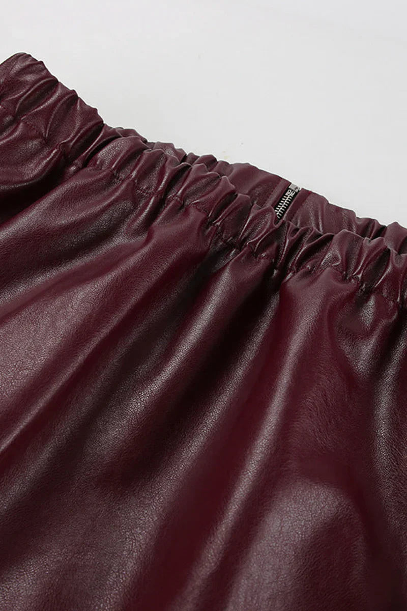 JARA | ELEGANT URBAN OVERSIZED LEATHER JACKET