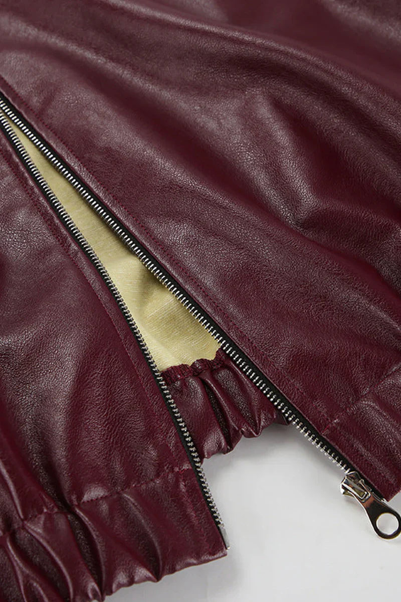 JARA | ELEGANT URBAN OVERSIZED LEATHER JACKET